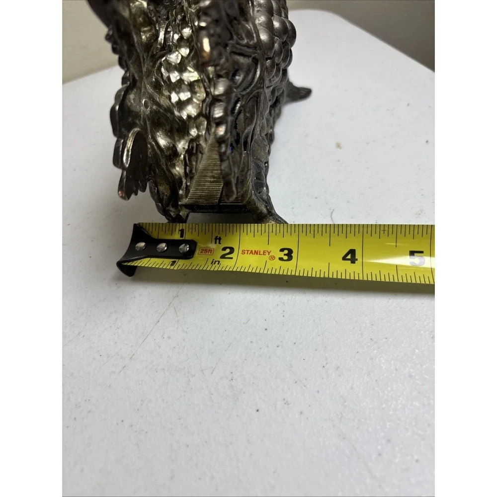 Vntg Silver Plated Napkin Holder w/ Ornate Grape Design by Studio Silversmiths